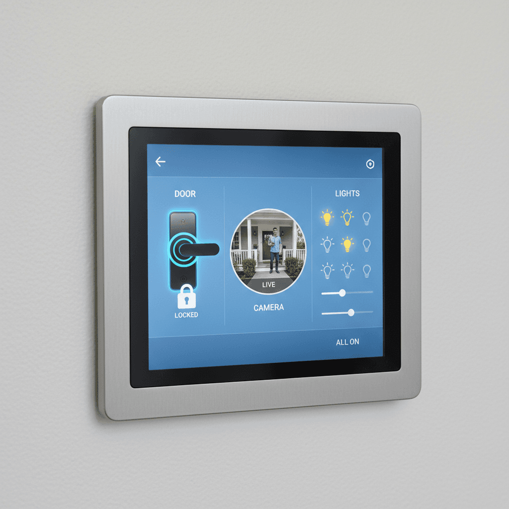 Integrated smart lock with whole home automation system
