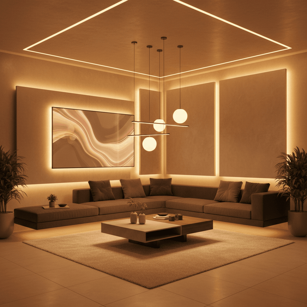 Smart lighting automation in residential home interior