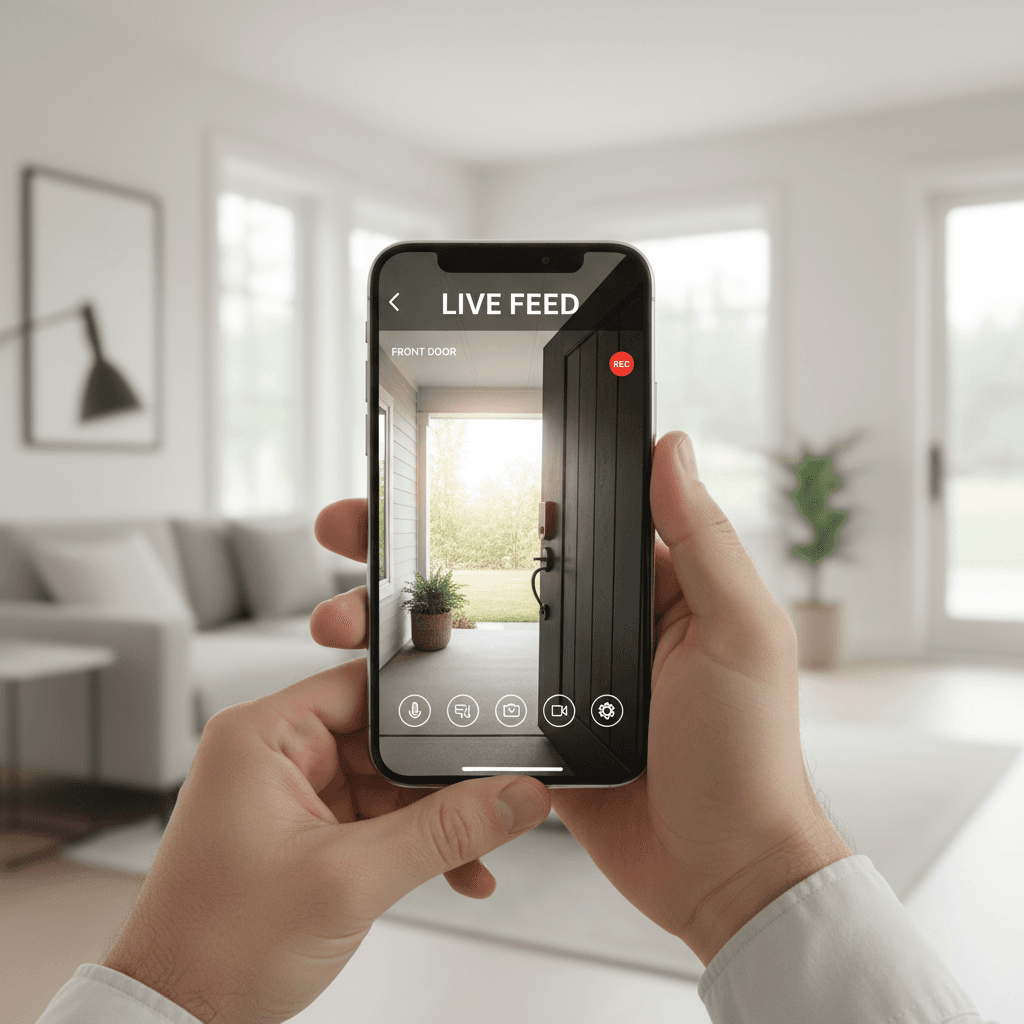 Remote access to home monitoring on smartphone