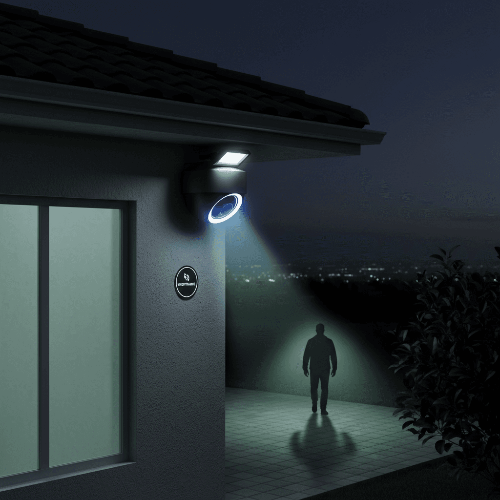 Security camera system installation on residential home