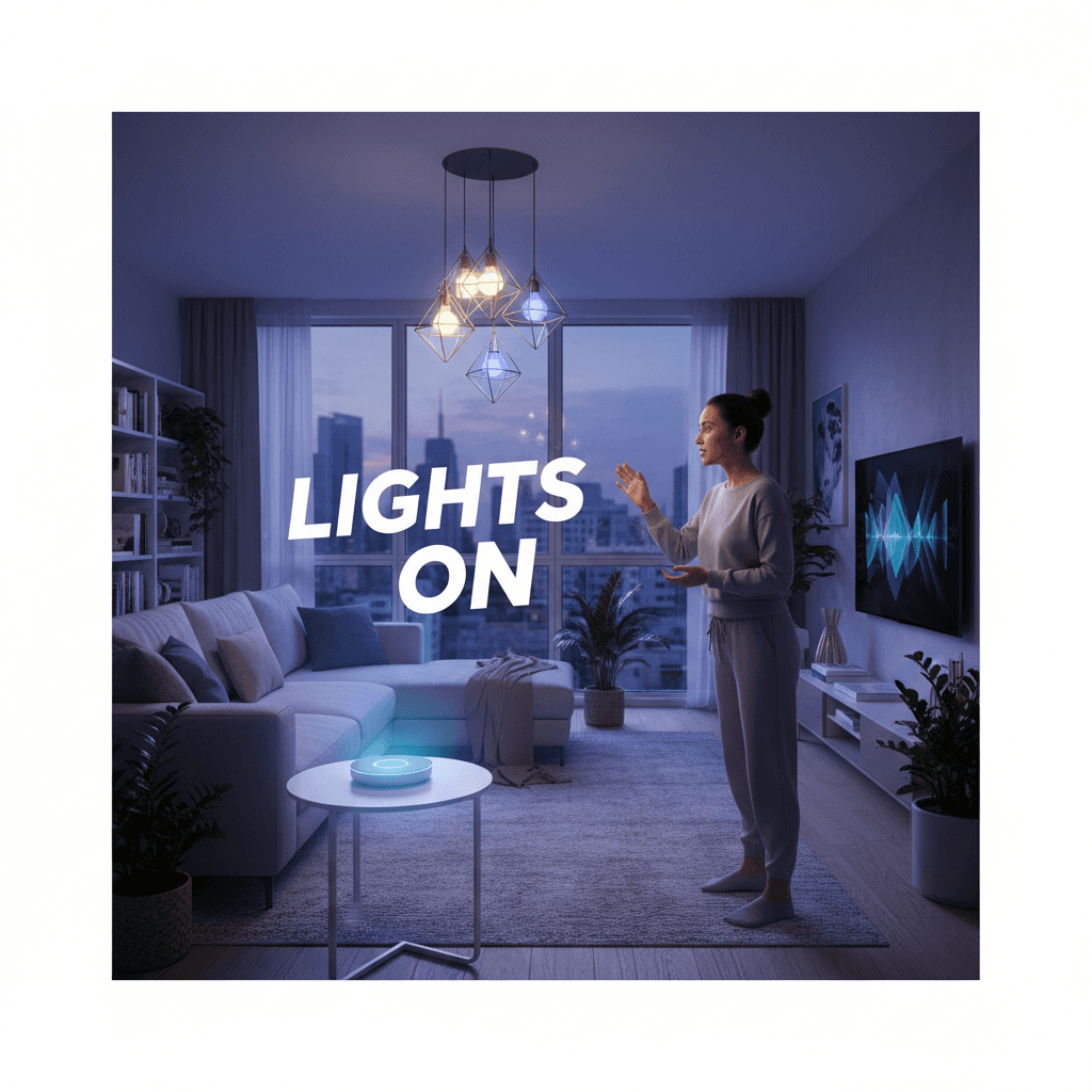 Voice-controlled smart lighting