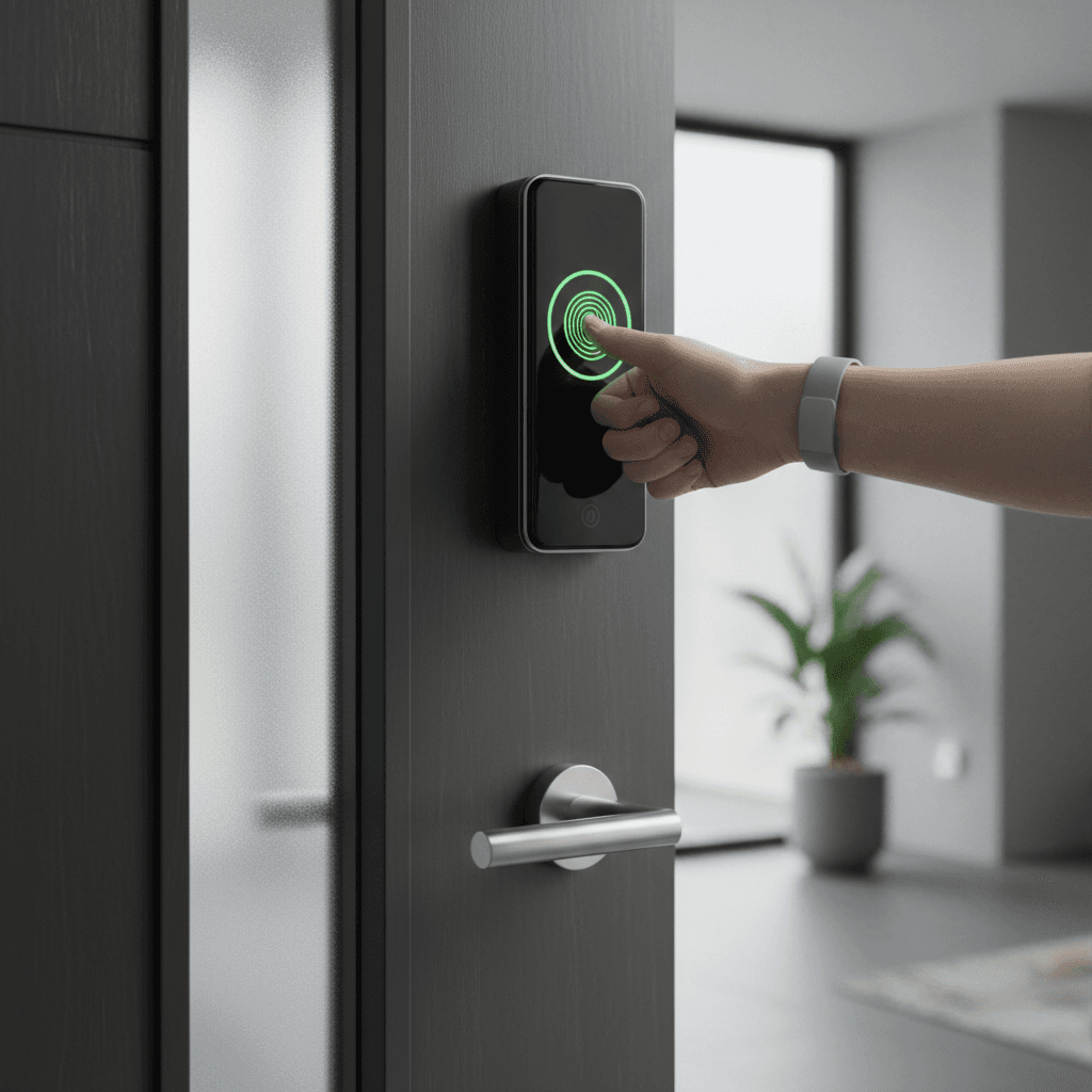 Biometric fingerprint smart lock authentication