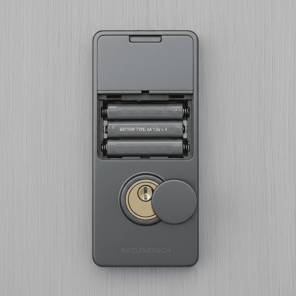 Smart lock battery backup and emergency override mechanism